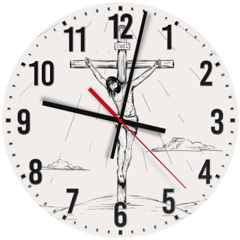 Jesus Christ , Ρολόι τοίχου ξύλινο (30cm)