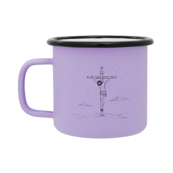 Jesus Christ , Κούπα Μεταλλική εμαγιέ ΜΑΤ Light Pastel Purple 360ml
