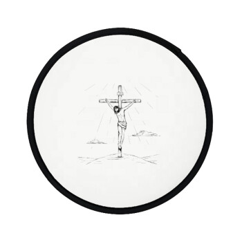 Jesus Christ , Βεντάλια υφασμάτινη αναδιπλούμενη με θήκη (20cm)