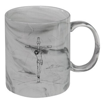 Jesus Christ , Mug ceramic marble style, 330ml