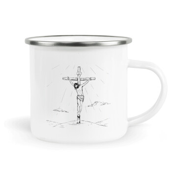 Jesus Christ , Κούπα Μεταλλική εμαγιέ λευκη 360ml