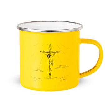 Jesus Christ , Κούπα Μεταλλική εμαγιέ Κίτρινη 360ml