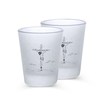 Jesus Christ , Σφηνοπότηρα γυάλινα 45ml του πάγου (2 τεμάχια)