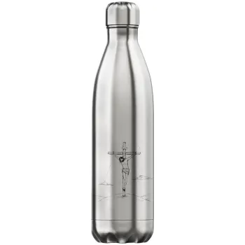 Jesus Christ , Inox (Stainless steel) hot metal mug, double wall, 750ml