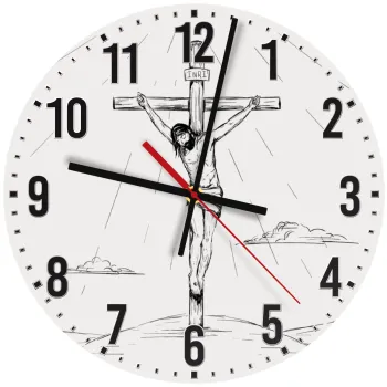 Jesus Christ , Ρολόι τοίχου ξύλινο (30cm)