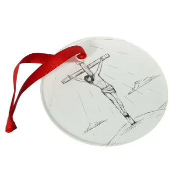 Jesus Christ , Στολίδι Χριστουγεννιάτικο στολίδι γυάλινο 9cm