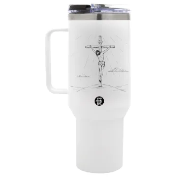 Jesus Christ , Mega Tumbler με καπάκι, διπλού τοιχώματος (θερμό) 1,2L