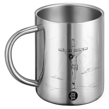 Jesus Christ , Ανοξείδωτη Μεταλλική Κούπα 450ml - Διπλού Τοιχώματος