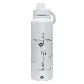 Jesus Christ , Θερμός 1L Ανοξείδωτο με Βάση Κινητού & Διπλά Τοιχώματα