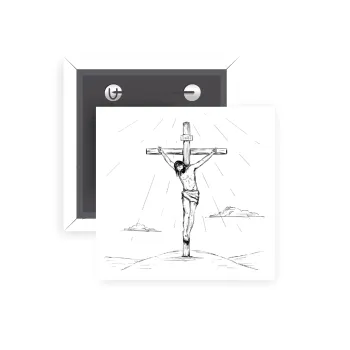 Jesus Christ , Κονκάρδα παραμάνα τετράγωνη 5x5cm
