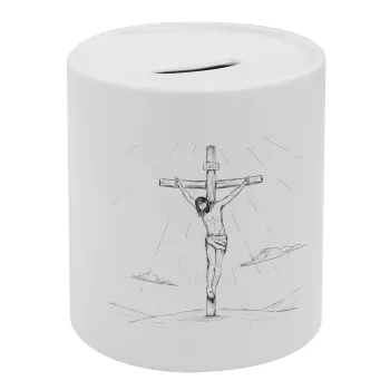 Jesus Christ , Κουμπαράς πορσελάνης με τάπα