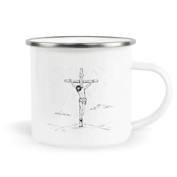 Jesus Christ , Κούπα Μεταλλική εμαγιέ λευκη 360ml