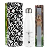 Easter candle, metallic white thermos bottle (500ml) & aromatic flat candle (30cm) (GRAY)