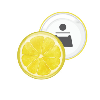 Λεμόνι, Μαγνητάκι και ανοιχτήρι μπύρας στρογγυλό διάστασης 5,9cm