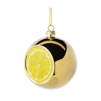 Λεμόνι, Χριστουγεννιάτικη μπάλα δένδρου Χρυσή 8cm