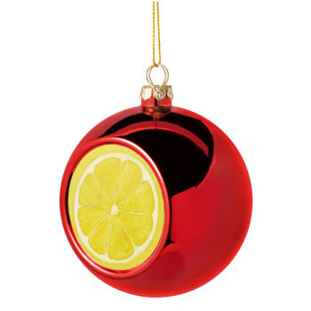 Λεμόνι, Χριστουγεννιάτικη μπάλα δένδρου Κόκκινη 8cm