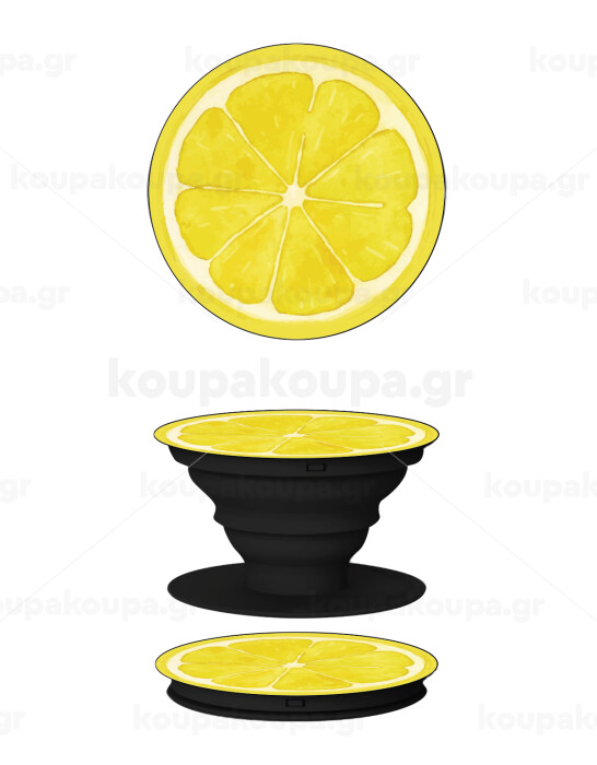 Lemon, Phone Holders Stand Black Hand-held Mobile Phone Holder