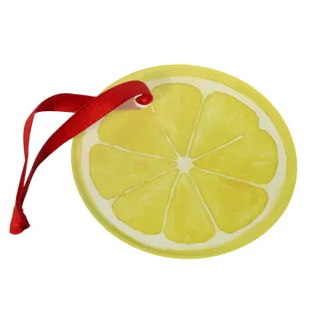 Lemon, Christmas ornament glass 9cm