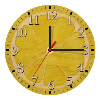 Λεμόνι, Ρολόι τοίχου ξύλινο plywood (20cm)