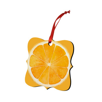 Πορτοκάλι, Στολίδι Χριστουγεννιάτικο στολίδι polygon ξύλινο 7.5cm