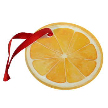 Orange, Christmas ornament glass 9cm