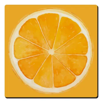 Orange, Τετράγωνο μαγνητάκι ξύλινο 6x6cm