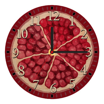 Ρόδι, Ρολόι τοίχου ξύλινο plywood (20cm)