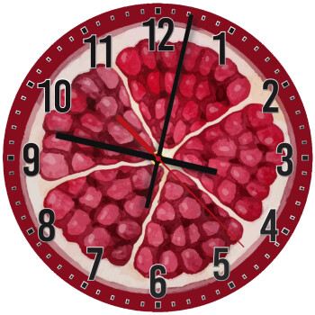 pomegranate, Ρολόι τοίχου ξύλινο (30cm)