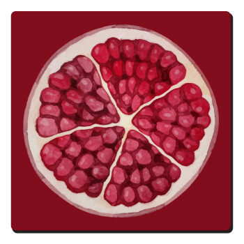 Ρόδι, Τετράγωνο μαγνητάκι ξύλινο 6x6cm