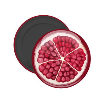 pomegranate, Μαγνητάκι ψυγείου στρογγυλό διάστασης 5cm