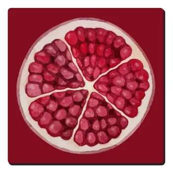 pomegranate, Τετράγωνο μαγνητάκι ξύλινο 6x6cm