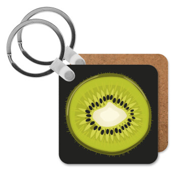 Kiwi, Μπρελόκ Ξύλινο τετράγωνο MDF