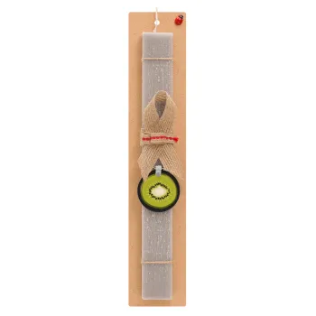 Kiwi, Easter Set, wooden keychain & scented Easter candle flat (30cm) (GRAY)