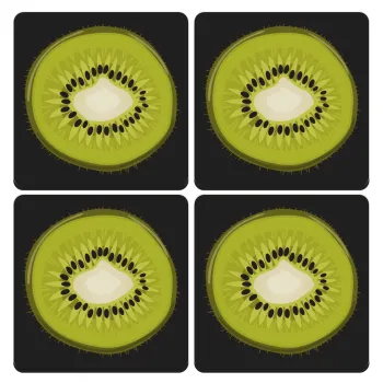 Ακτινίδιο, ΣΕΤ 4 Σουβέρ ξύλινα τετράγωνα (9cm)