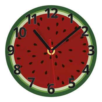 Watermelon, Ρολόι τοίχου γυάλινο (20cm)