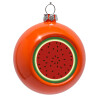 Orange Christmas tree ornament bauble 8cm