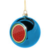 Blue Christmas tree ball ornament 8cm