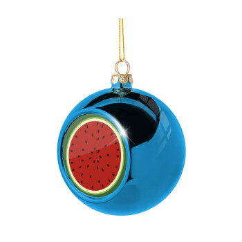 Watermelon, Blue Christmas tree ball ornament 8cm