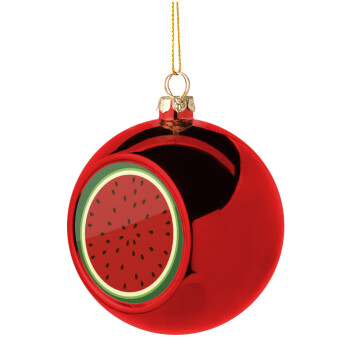 Καρπούζι, Χριστουγεννιάτικη μπάλα δένδρου Κόκκινη 8cm