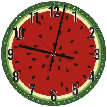 Καρπούζι, Ρολόι τοίχου ξύλινο (30cm)