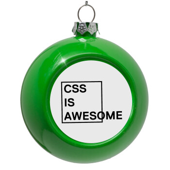 CSS is awesome, Green Christmas tree ornament bauble 8cm