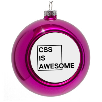 CSS is awesome, Purple Christmas tree ornament bauble 8cm