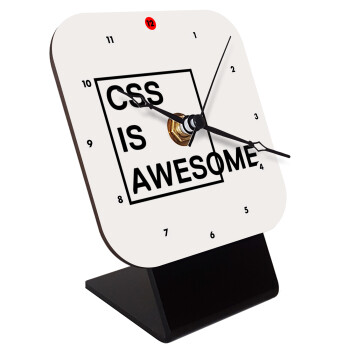 CSS is awesome, Quartz Wooden table clock with hands (10cm)