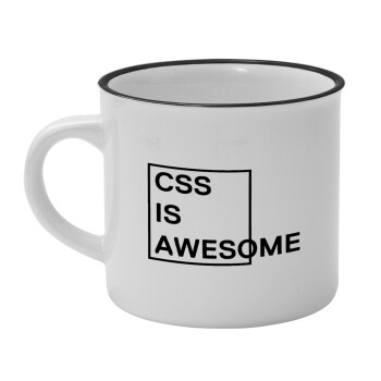 CSS is awesome, Κούπα κεραμική vintage Λευκή/Μαύρη 230ml