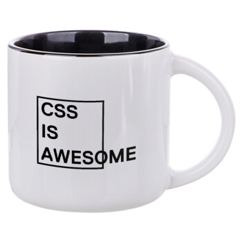 CSS is awesome, Κούπα κεραμική 400ml Λευκή/Μαύρη