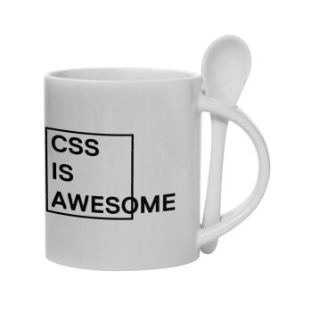 CSS is awesome, Κούπα, κεραμική με κουταλάκι, 330ml (1 τεμάχιο)