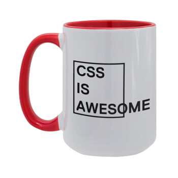 CSS is awesome, Κούπα Mega 15oz, κεραμική Κόκκινη, 450ml