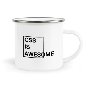 CSS is awesome, Κούπα Μεταλλική εμαγιέ λευκη 360ml