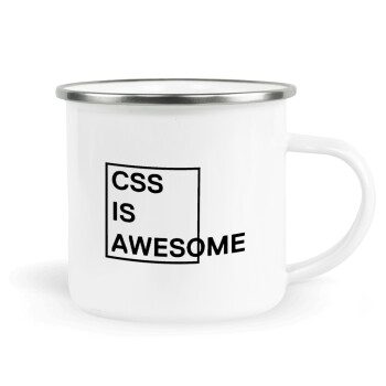 CSS is awesome, Metallic enamel cup white 360ml