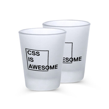 CSS is awesome, Σφηνοπότηρα γυάλινα 45ml του πάγου (2 τεμάχια)